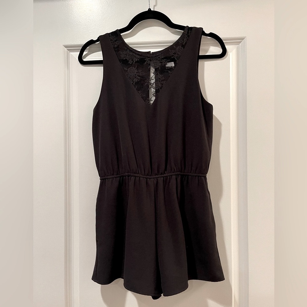 Black Aqua Romper